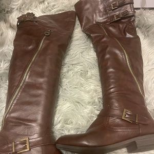 Knee high brown boots